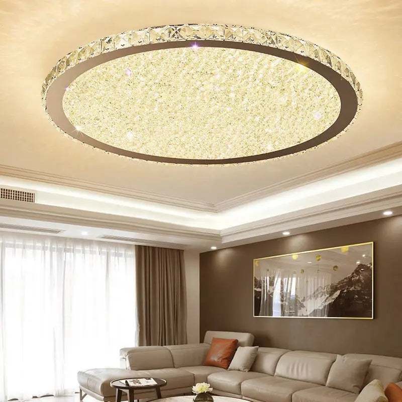 Luxury Redefined: Modern Nordic Crystal Ceiling Light - K9 Crystal LED Lamp for Hotel Lobby Grandeur