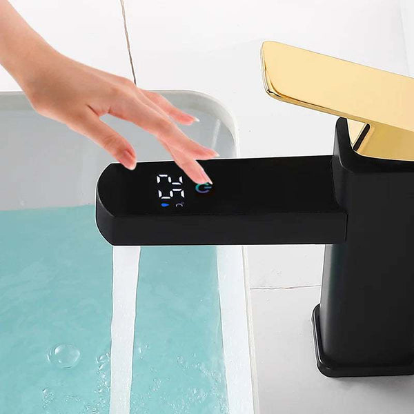 Sophisticated Elegance: High-Quality Temperature Desktop Faucet in Stylish Black Finish