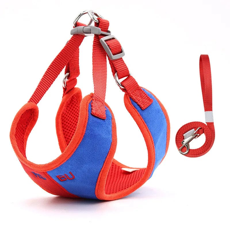 Dog Harness With Leash Set: Soft Breathable Dog Harness, multi-color design