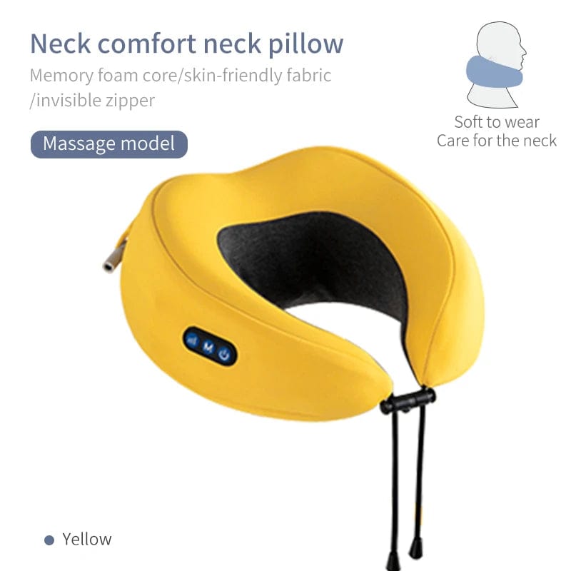 Relax and Unwind: Electric U-shaped Massage Pillow with Kneading and Hot Compress