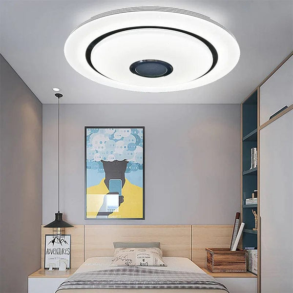 Seamless Integration: Modern Nordic Smart Home Lights - RGB Colorful Ceiling LEDs with Music Sync for Bedrooms