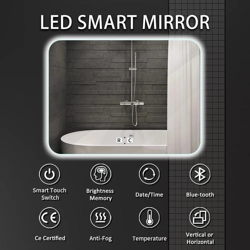 Smart Luxury: Rongchang Touch Button LED Light Bathroom Mirror for Modern Vanities