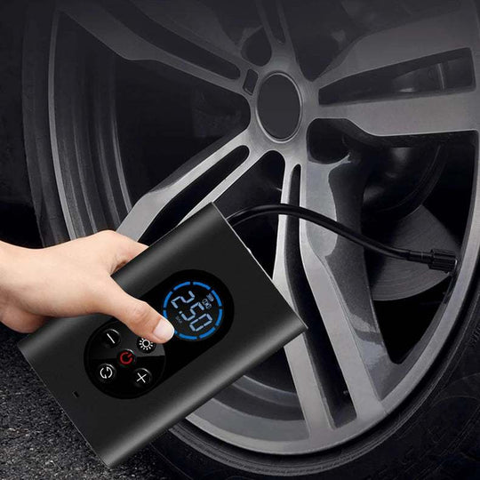 Wireless Mini Car Tire Inflator - Portable Wireless Air Compressor for Car and Bike Tires