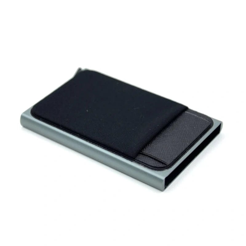 RFID Blocking Auto pop-up Card Holder Smart Wallet PU Leather Money Clip Front Pocket Card Holder