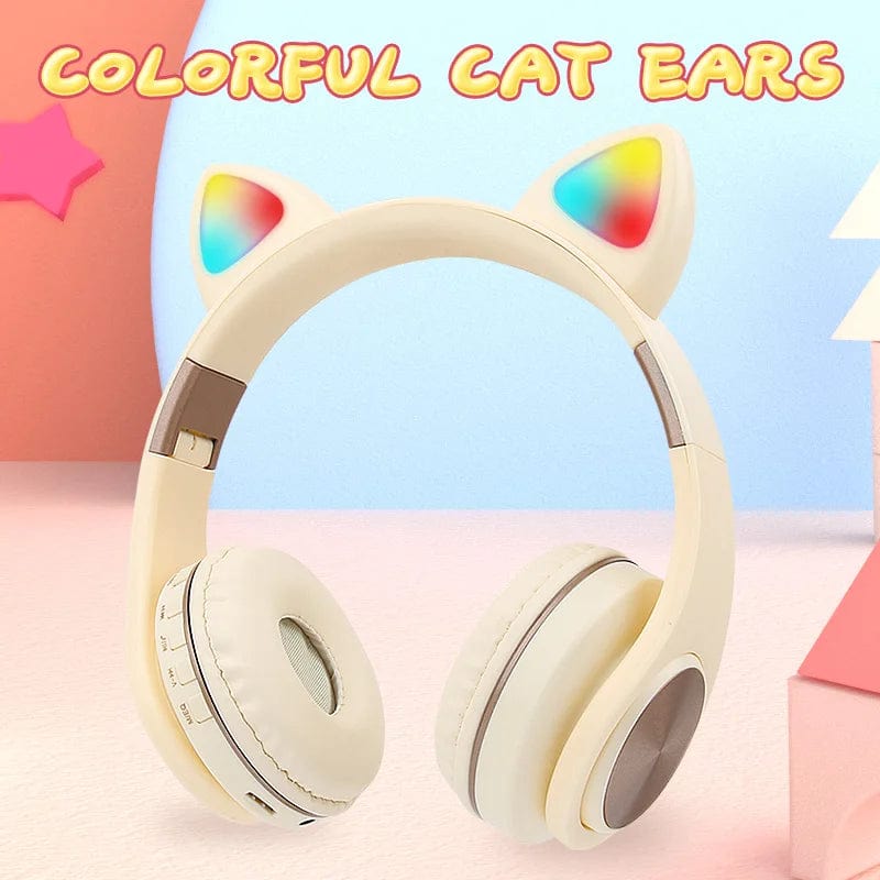 Wireless Cat Ear Headset: High-Fidelity Sound, Luminous Effects, Portable Folding