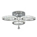 Luxurious Illumination: Stainless Steel LED Chandeliers - Crystal Adorned Rings for a Modern Living Room