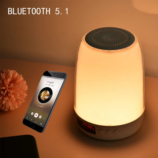 Multi-functional TWS Mini Audio Speaker: Wireless, Alarm Clock, Night Light, Music Player