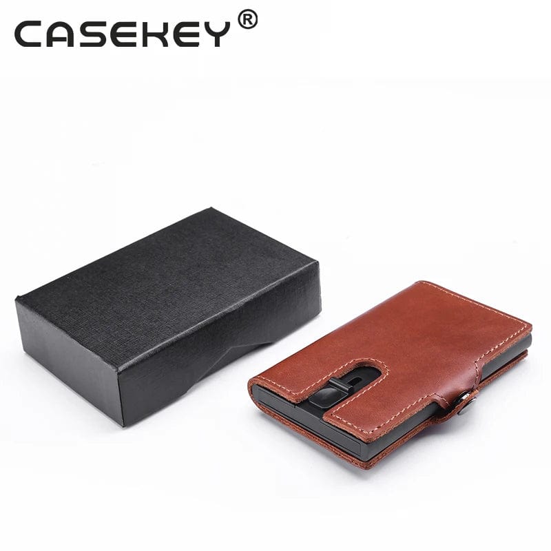 Smart and Stylish Organization: CaseKey Handmade Leather Wallet for Keys and Cards