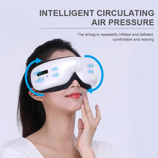 Rechargeable Eye Massager: Latest 4S Standard Blue Intelligent Voice 3D/4D