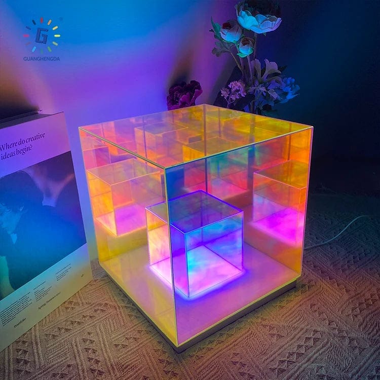 Infinite Brilliance: High-Quality Infinity Cube Ambient Night Light for Modern Bedrooms