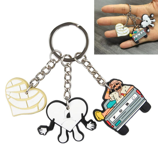 Promote with Style: 3D Soft PVC Rubber Keychains - Featuring Bad Bunny