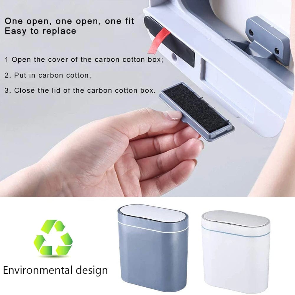 Innovative Convenience: Waterproof Narrow Seam Sensor Trash Can for Bathroom, Bedroom, and More