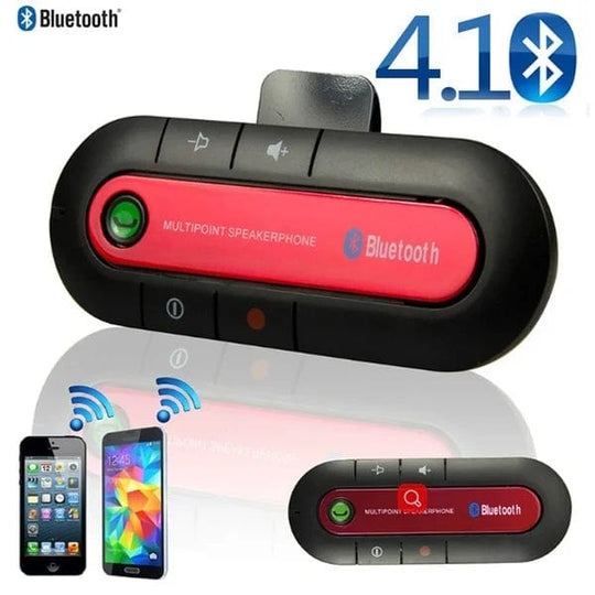 Wireless Hands free car fm transmitter Auto mp3 player Kit BT Speakers Car Charger Sun Visor Clip