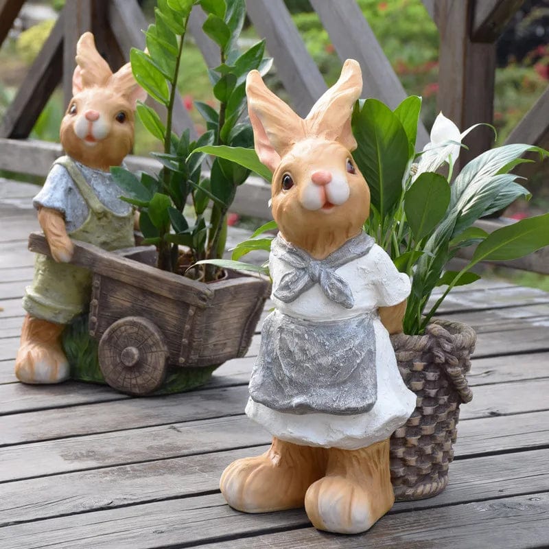 Charming Garden Companions: Resin Rabbit Landscape Furnishings for Your Outdoor Haven