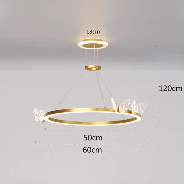 Elegant Illumination: Acrylic and Gold Modern LED Chandelier - Decorative Ceiling Pendant Lights for a Stylish Home