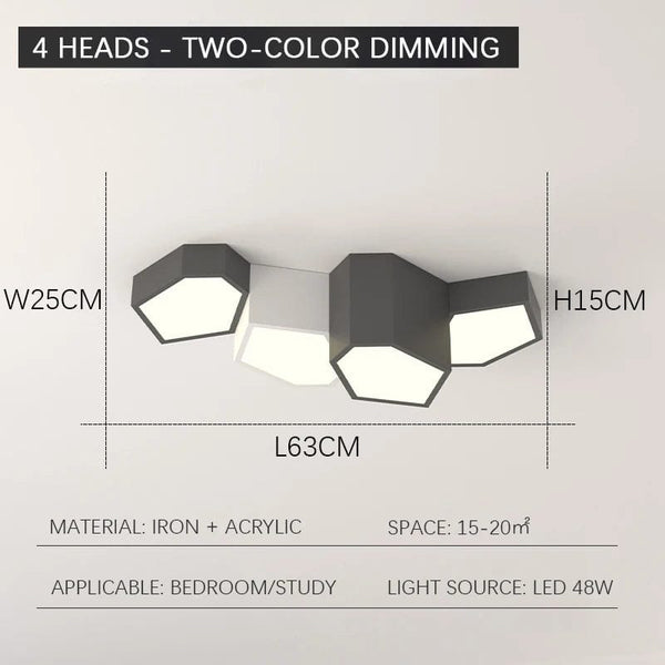 Irregular Polygon Combination Lamps - Modern Minimalist Design Perfect for Aisle, Bedroom, and Living Room Ceiling Lighting