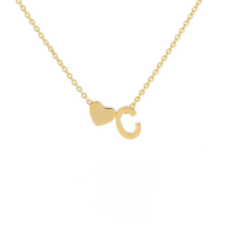 Stylish Affection: Gold Stainless Steel Letter Pendant Necklace, a Fashion Jewelry Essential