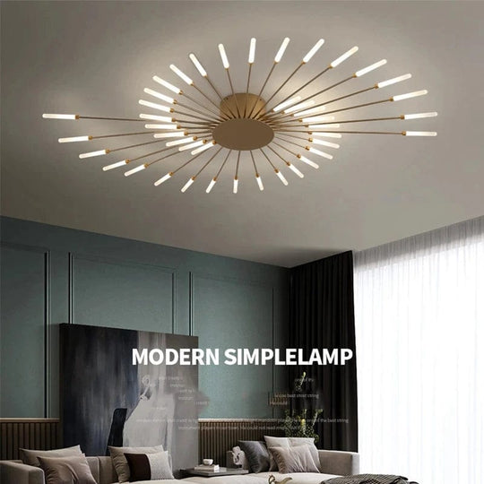 Modern Fireworks Led Ceiling Chandelier Lamp Indoor Lighting For Living Room Bedroom Home Decoration Kitchen Dining Table Light