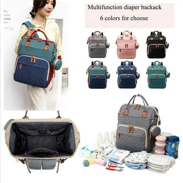 Chic and Tech-Savvy: Fashion Embroidery Diaper Bag with USB Charger for Moms on the Move