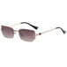 Trendy Polygon Rimless Sunglasses for Women - Fashionable Frameless Ins Sunglasses