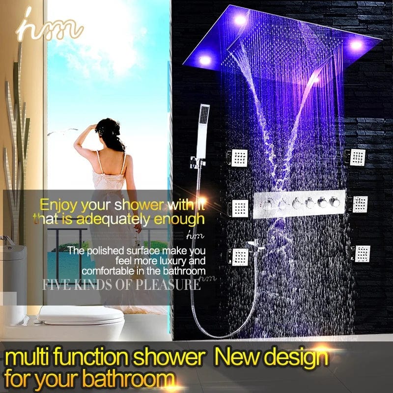 Thermostatic Comfort: Elevate Your Bathroom with the HM LED High Flow Shower Faucet