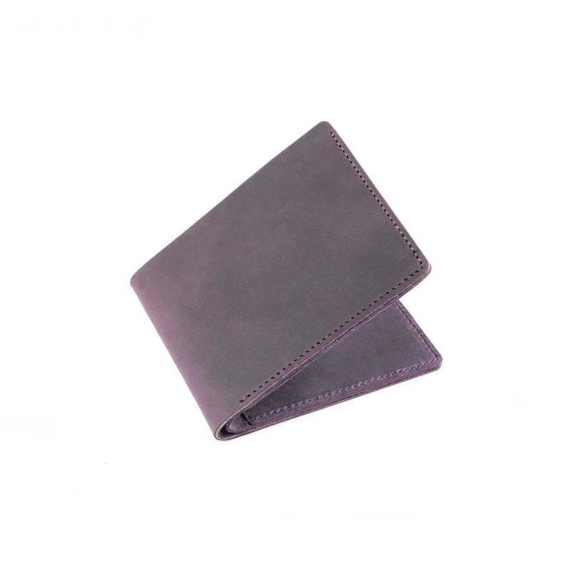 Mens Wallets Slim Genuine Cow Leather Mini Fashionable Card Holder Purse for Women