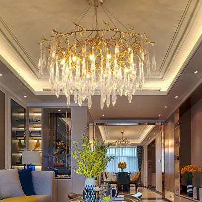 Luxury Water Drop Chandeliers: Elevate Your Living Room and Bedroom with Exquisite Ceiling Lighting