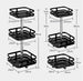 Stainless Steel Adjustable Shelf 3 Tier Organizers: 360-Degree Kitchen Storage Solution