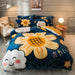 Polyester Velvet Fleece Embroidery Bedding Set for King Size Comfort