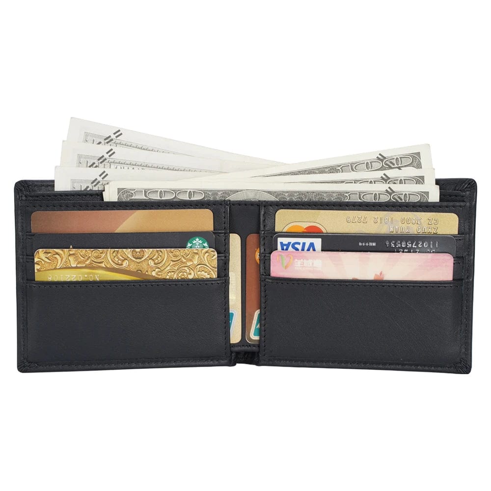 Modern Security, Classic Appeal: Genuine Leather Bifold Wallet for the Fashion-Forward Man