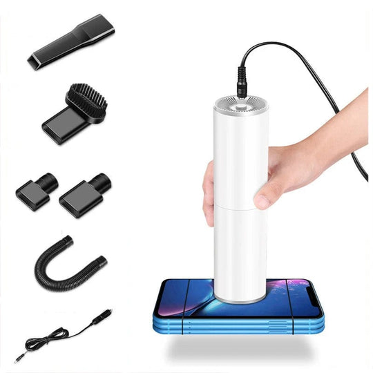 Effortless Cleaning On-the-Go: 120W High Suction Portable Car Vacuum Cleaner.
