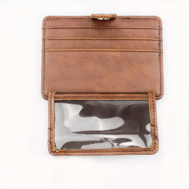 Modern Security, Classic Style: RFID Leather Stocking Men's Smart Card Wallet for Everyday Carry