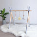 Solid Wood Baby Play Gym Toys with Hanging Decorations - Natural and Stimulating Infant Activity Center