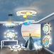 Modern Design Special 3d Printed Saturn Light Led Earth ceiling lamp creative chandelier for bedroom kids room
