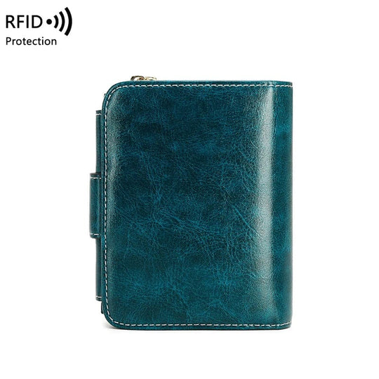 Secure Style Companion: Fashionable Vintage Wallet for Women with RFID Blocking and Coins Organizer