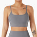 Experience Ultimate Support and Style with our Sports Ribbed Push Up Yoga Bra for Women