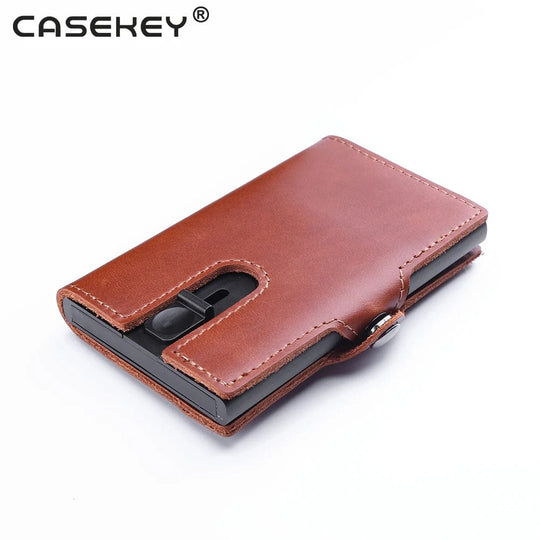 Smart and Stylish Organization: CaseKey Handmade Leather Wallet for Keys and Cards