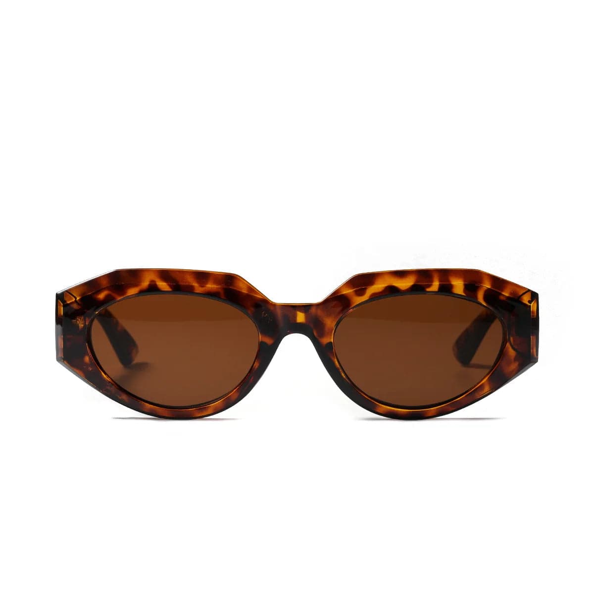 Candy Color Square Sunglasses: Small Triangle Frames with Fashion Leopard Print - Stylish Eye Cat Sun Shades for Ladies