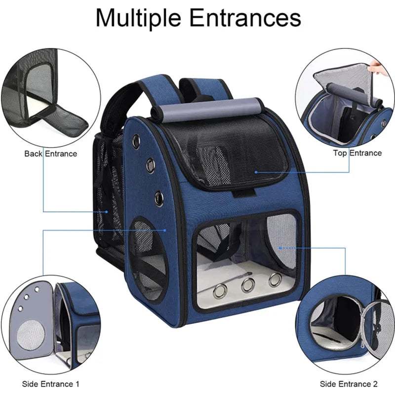 Fast Expandable Pet Carrier Backpack for Cats by Stock Storage - Airline Approved for Cats