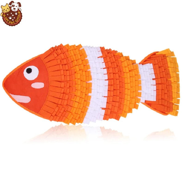 Luxury Fleece Large Blanket, Your Pet's Ultimate Fish Shape Puzzle Snuffle Mat