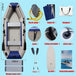 Water Fun Unleashed: Solar Marine Inflatable Rowing Kayak for Memorable Family Adventures