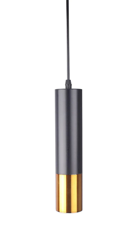 Aluminum Tube Pendant Light: Modern Black Brass