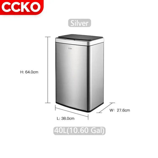 Luxury Redefined: 30L Gold Stainless Steel Smart Sensor Trash Can for Home, Hotel, and Restaurant
