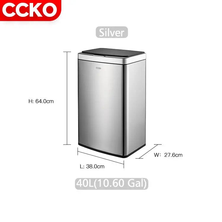 Luxury Redefined: 30L Gold Stainless Steel Smart Sensor Trash Can for Home, Hotel, and Restaurant