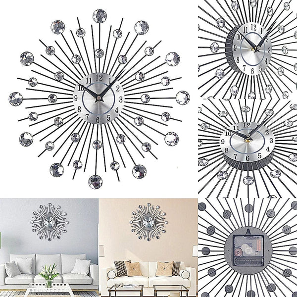 Nordic Crystal Diamond Wall Clock - A Fusion of Art and Functionality