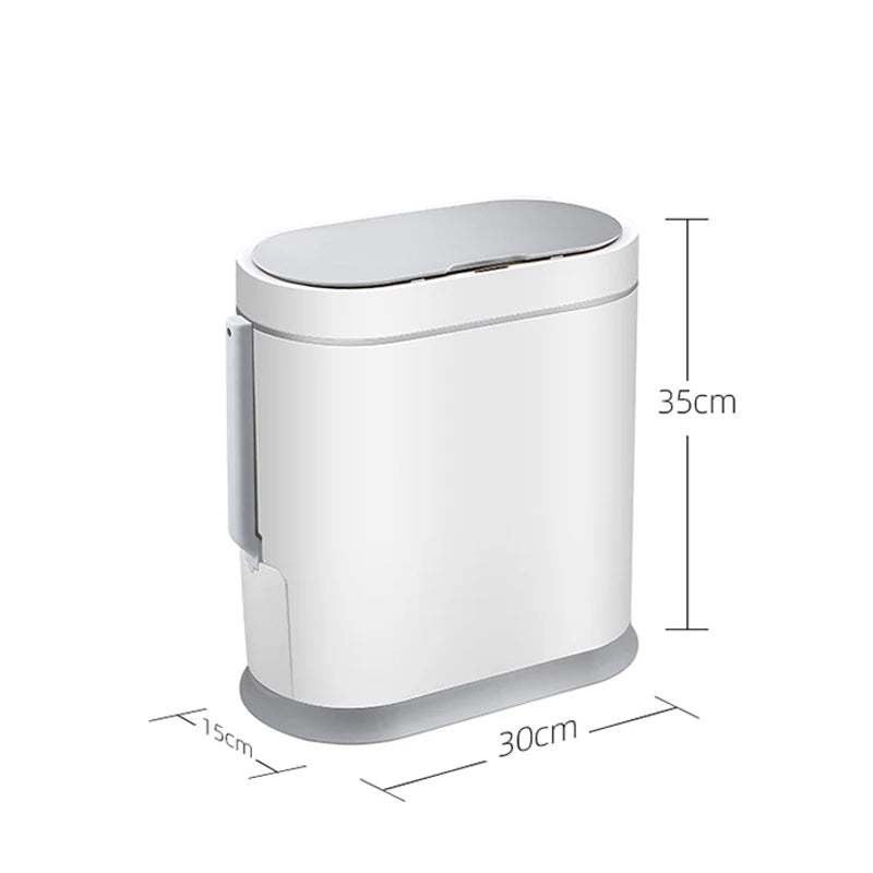 Smart and Stylish: Introducing the Household Waterproof Sensor Bin with Toilet Brush