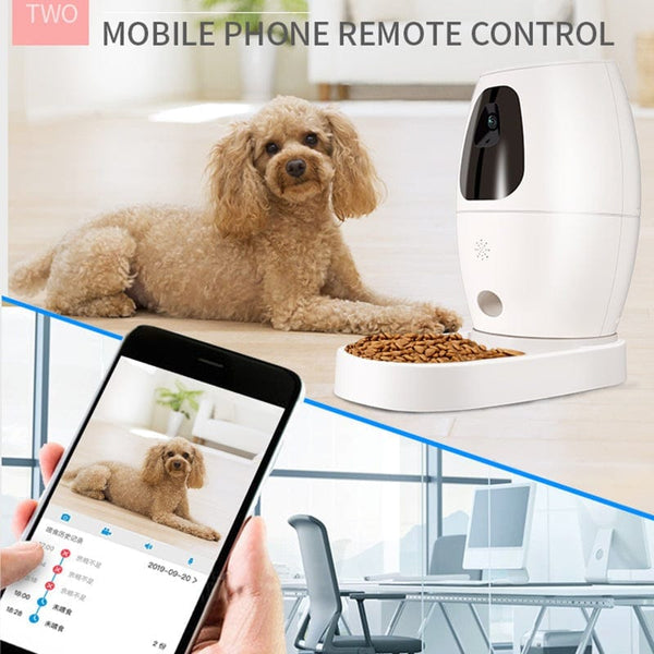 WiFi Pet Camera Stay Connected with Your Pets: and Smart Automatic Pet Feeder with Audio