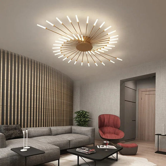 Lighting Elegance: New Arrival Smart Fireworks Chandelier - Round Spiral LED Ceiling Light for a Modern Touch