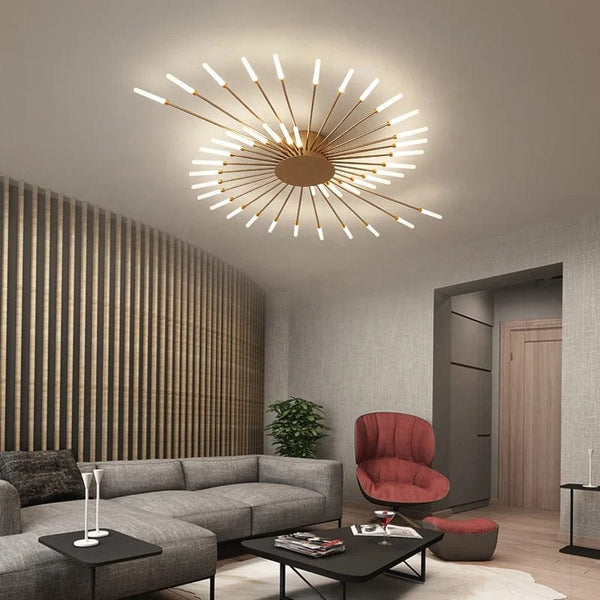 Lighting Elegance: New Arrival Smart Fireworks Chandelier - Round Spiral LED Ceiling Light for a Modern Touch