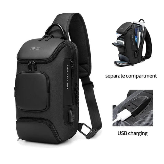 Stay Stylish and Secure: Fashion Anti-Theft Men's Waterproof Shoulder Sling Bag